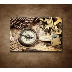 Obrazy na stenu - Mapa a kompas