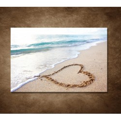 Obrazy na stenu - Srdce na pláži