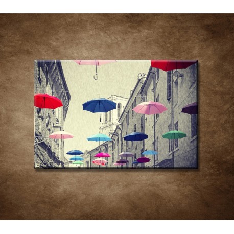 Obrazy na stenu - Farebné dáždniky