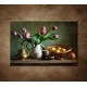 Obrazy na stenu - Zátišie s tulipánmi a jablkami