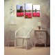 Obrazy na stenu - Veterné mlyny s tulipánmi - 3dielny 75x50cm