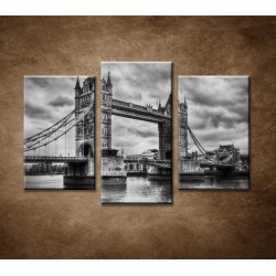 Obrazy na stenu - Tower Bridge v retro štýle - 3dielny 75x50cm