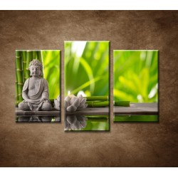 Obrazy na stenu - Budha - 3dielny 75x50cm