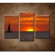 Obrazy na stenu - Plachetnica pri západe slnka - 3dielny 75x50cm