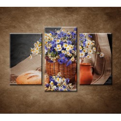 Obrazy na stenu - Poľné kvety - 3-dielny 75x50cm