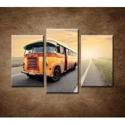 Obrazy na stenu - Starý autobus - 3-dielny 75x50cm