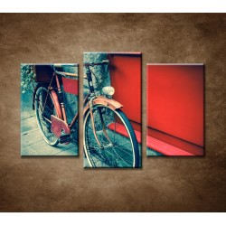 Obrazy na stenu - Retro bicykel - 3-dielny 75x50cm
