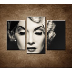 Obrazy na stenu - Elegantná žena - 3-dielny 75x50cm