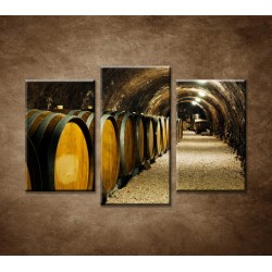 Obrazy na stenu - Staré vínne sudy - 3dielny 75x50cm