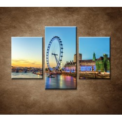 Obrazy na stenu - Londýnske oko - 3dielny 90x60cm
