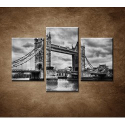 Obrazy na stenu - Tower Bridge v retro štýle - 3dielny 90x60cm