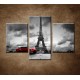 Obrazy na stenu - Retro auto v Paríži - 3dielny 90x60cm