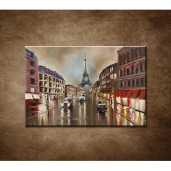 Obrazy na stenu - Olejomaľba - Dážď v Paríži