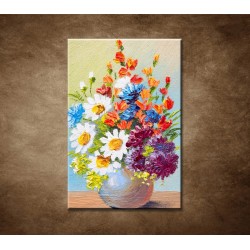 Obrazy na stenu - Maľba - Farebné letné kvety