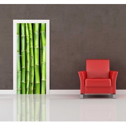 Nálepka na dvere - Bambusové výhonky