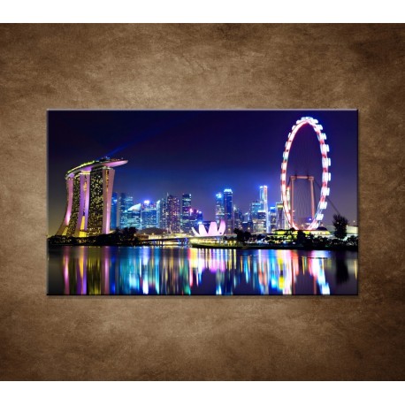Obraz na stenu - Singapur - nočná panoráma