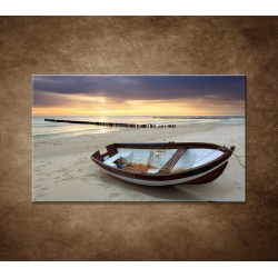 Obrazy na stenu - Loďka na pláži