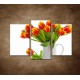 Obrazy na stenu - Červené tulipány - 3dielny 75x50cm