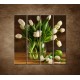 Obrazy na stenu - Tulipány vo váze - zátišie - 4dielny 120x120cm