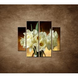 Obrazy na stenu - Narcisy - 4dielny 100x90cm