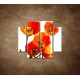 Obrazy na stenu - Oranžové tulipány - 4dielny 100x90cm